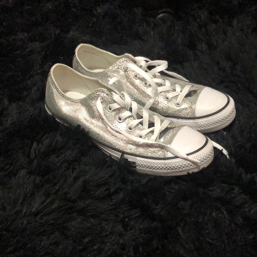 Silver Sparkle Chuck Taylor’s